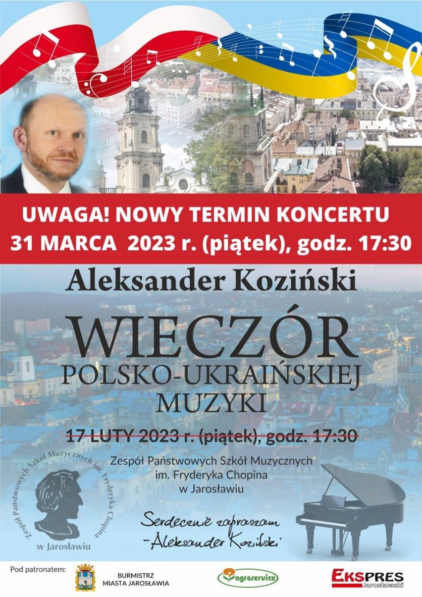 Koncert muzyki polsko-ukraińskiej Aleksandra Kozińskiego w Jarosławiu. To będzie uczta dla melomanów!