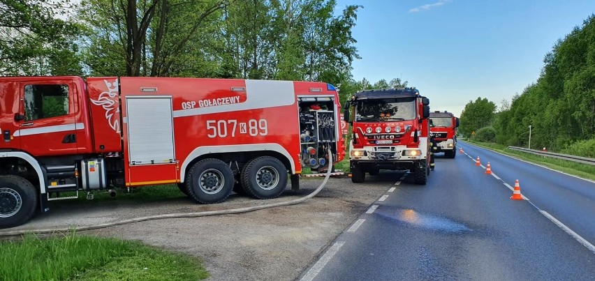 Pożar w Gołaczewach wybuchł po godzinie 5 rano