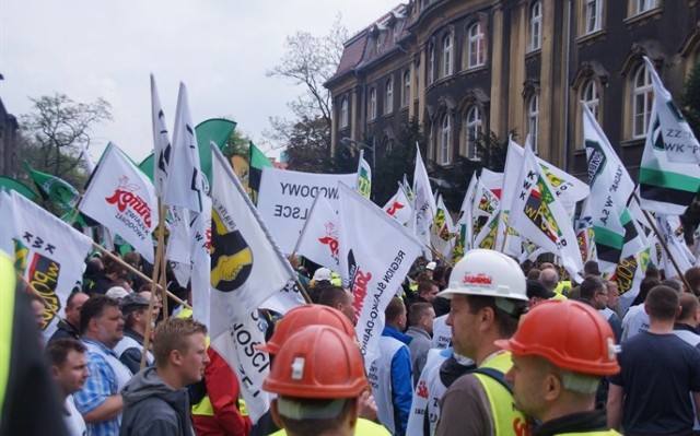 Manifestacja górnicza w Katowicach  (29 kwietnia 2014 r.)