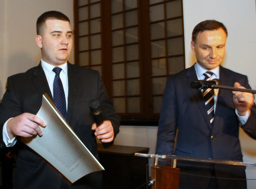 Andrzej Duda w Piotrkowie podczas kampanii wyborczej 2015