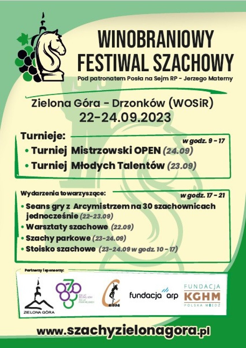 Winobraniowy Festiwal Szachowy odbędzie się w ośrodku...
