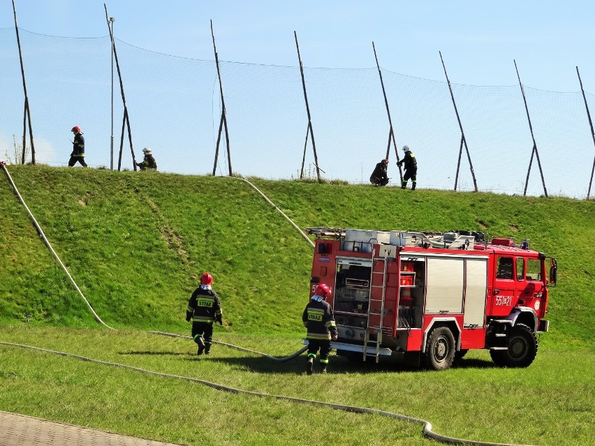 Pożar wysypiska śmieci w Kłodzie