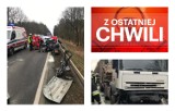 Śmiertelny wypadek na trasie Leszno-Kąkolewo. Droga zablokowana 