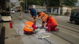 Awaria na Gdańskiej w Łodzi. Uszkodzenie szyny tramwajowej [ZDJĘCIA]