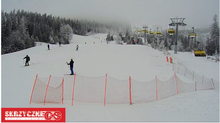 Warunki narciarskie w Beskidach: Śniegu pod dostatkiem. Nic tylko szusować [ZDJĘCIA Z KAMEREK]