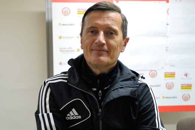 Tomasz Świderski został nowym trenerem trzecioligowej Soły Oświęcim i poprowadził z nią pierwszy trening.