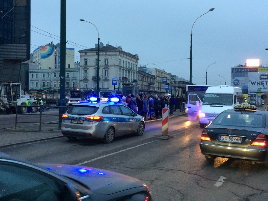Wypadek na 3 Maja w Sosnowcu. Centrum było zablokowane [ZDJĘCIA]