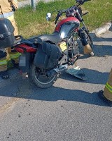 Wypadek pod Krakowem. Na obwodnicy Skały motocyklista zderzył się z pojazdem osobowym