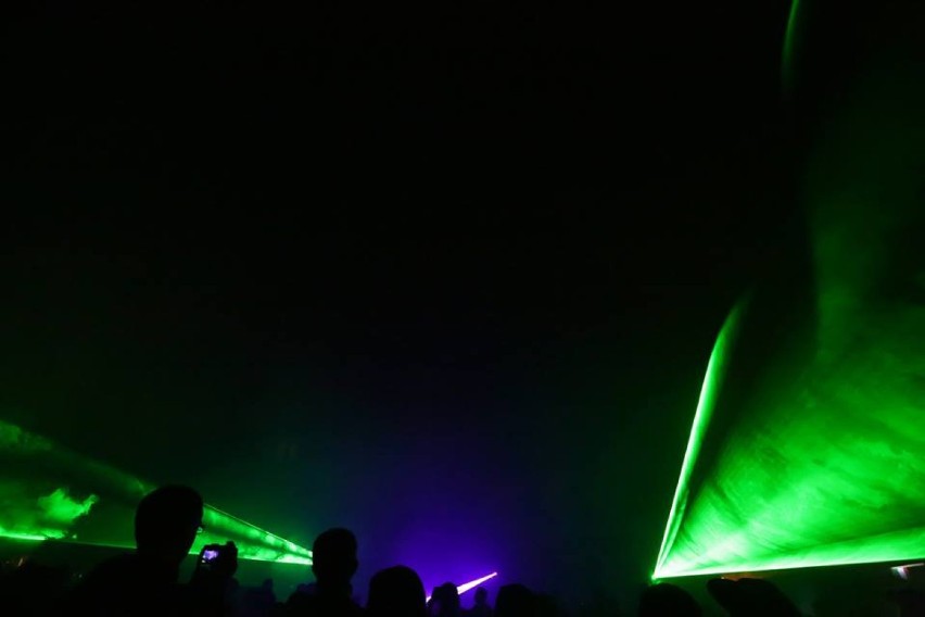 Widowisko laserowe w Żorach z okazji Święta Ogniowego 