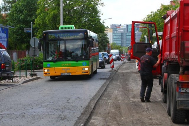 Ulica Marcelińska w remoncie