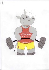 Poznajcie maskotkę Mistrzostw Europy w Podnoszeniu Ciężarów. To nosorożec ciężarowiec