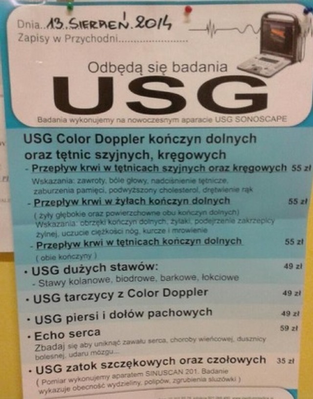 Badania Żory: Akcja badań USG odbędzie się już w najbliższą środę, 13 sierpnia