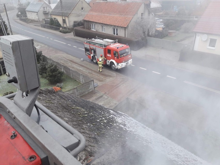 Pożar sadzy wybuchł w domu jednorodzinnym w Fabianowie