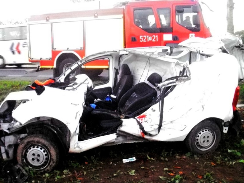Na zdjęciu wypadek w Malechówku