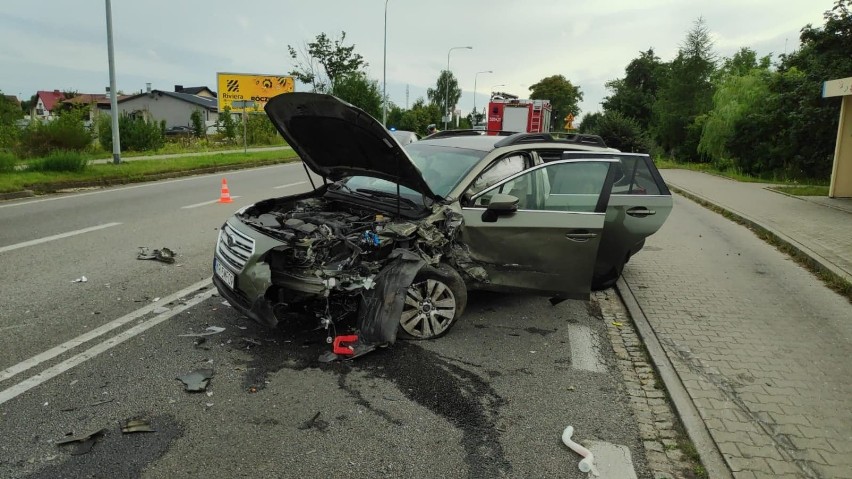 Wypadek na trasie DW216 na odcinku Rekowo Górne - Widlino (12.08.2019