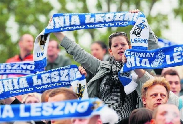 Czy w podobnie radosnych nastrojach kibice Unii Leszno opuszczać będą stadion po meczu z mistrzem Polski?