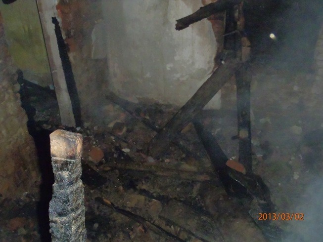 Pożar budynku w Kiełczewie Górnym