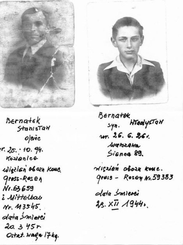 fotografia przedstawia Ojca i Brata- pani Kazimiery Bernatek