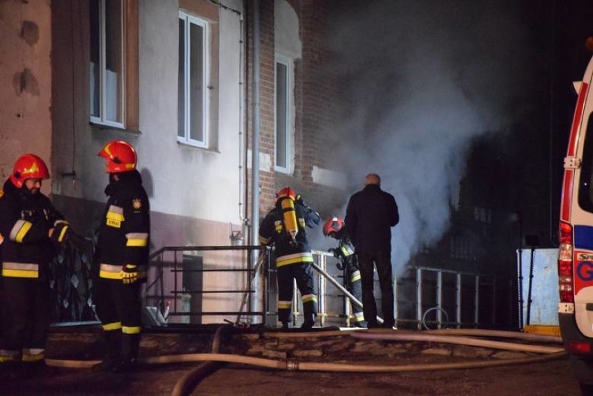 Pożar w kotłowni Szpitala Miejskiego w Miastku. Jedna osoba...