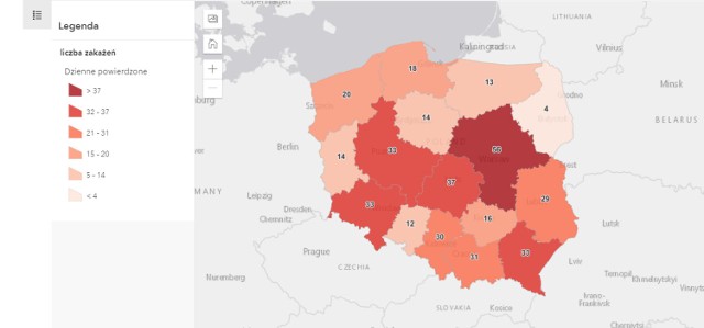 Raport dla Polski i małopolski zachodniej z 8 czerwca dotyczący zakażeń koronawirusem