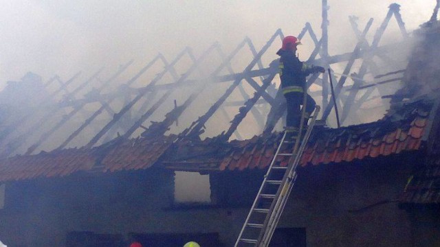 Pożar w miejscowości Dziubiele