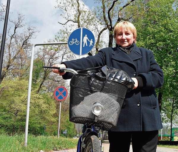 Ścieżki w Rybniku są dobrze oznaczone - mówi Wiesława Kwiecień.