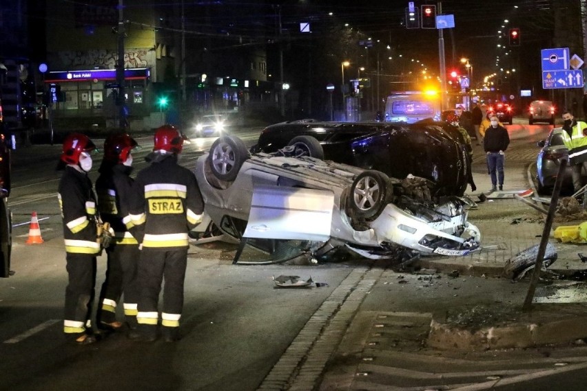 Groźny wypadek na ul. Grabiszyńskiej we Wrocławiu