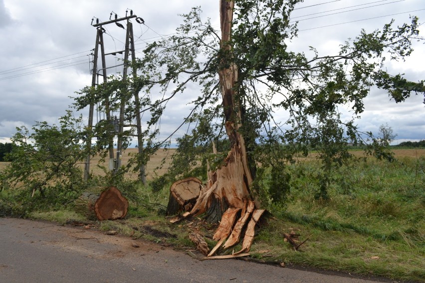 Powiało ostro także w gminie Koronowo. Byliśmy w Koronowie...