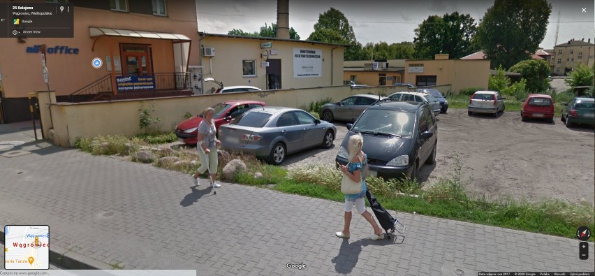 Kamery Googla uchwyciły wiele osób w centrum Wągrowca
