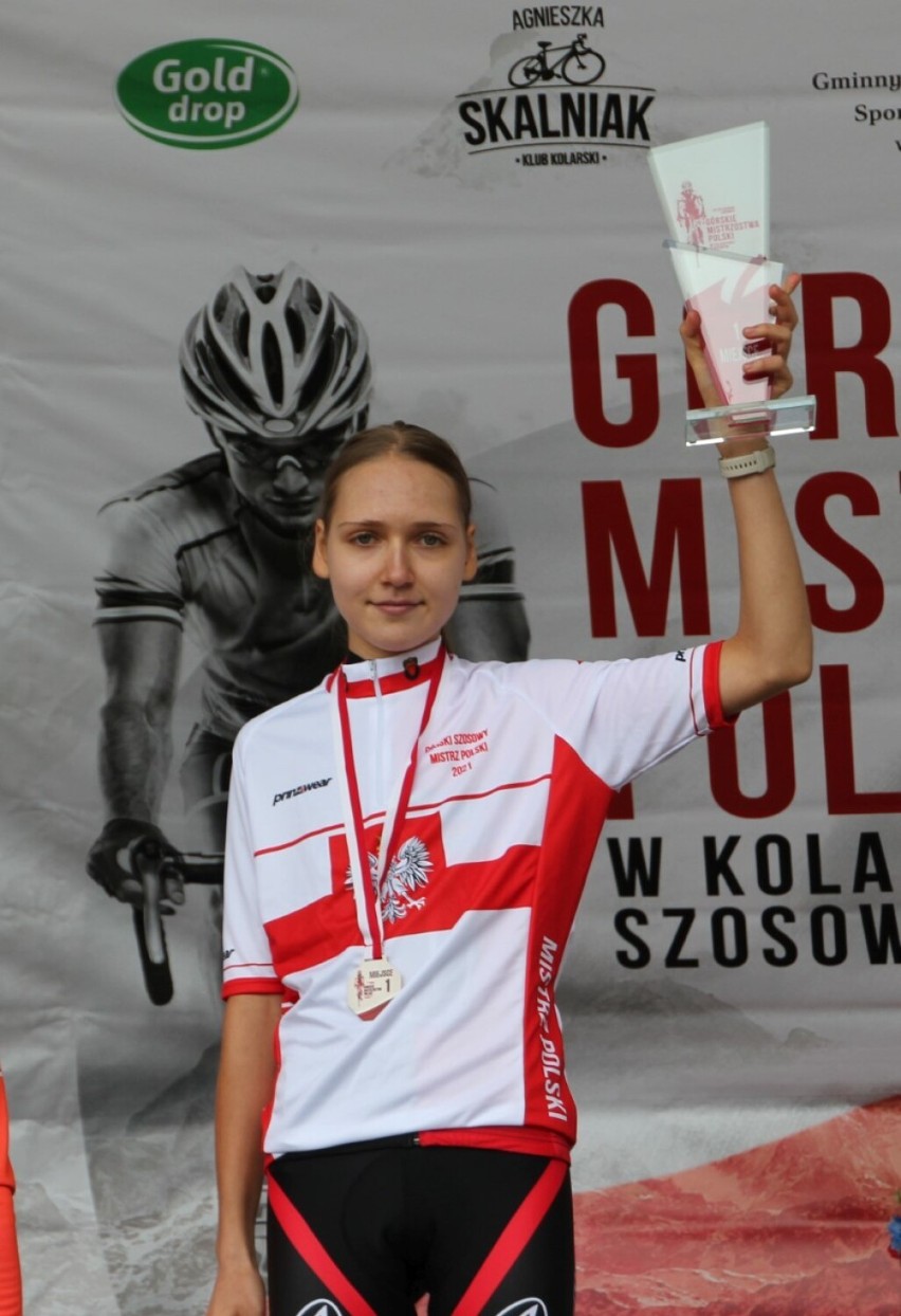Milena Tokarska z MGLKS Błękitni Mexller Koziegłowy Górską Szosową Mistrzynią Polski