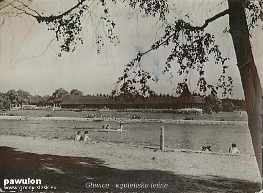 1963, Ośrodek rekreacyjny "Kąpielisko Leśne". Widok od...