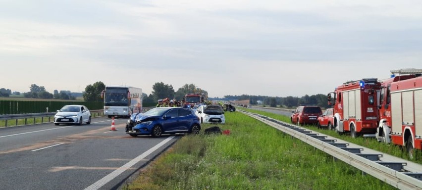 Karambol na autostradzie A1