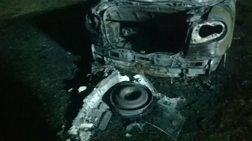 Chełmno Parcele: Pożar samochodu osobowego