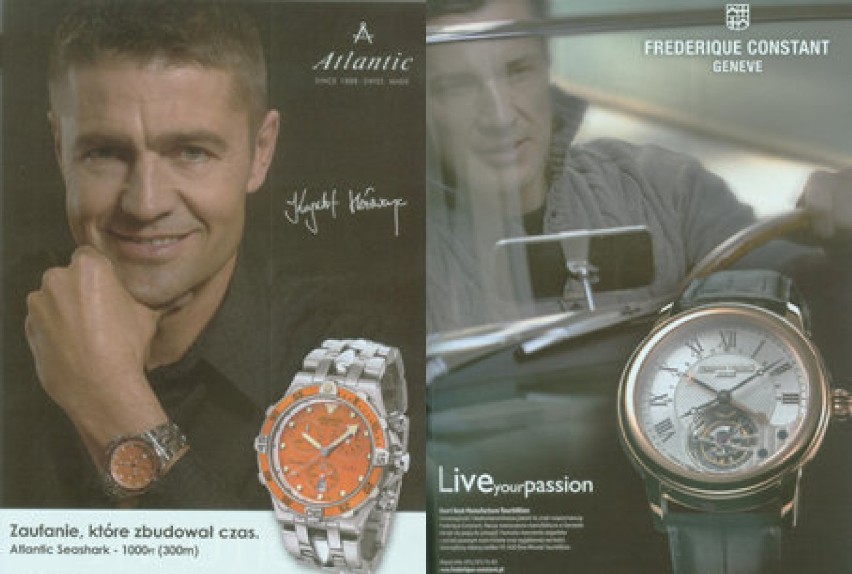 Reklama zegarków Atlantic i Frederique Constant