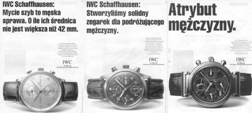 "Męskie" reklamy firmy IWC