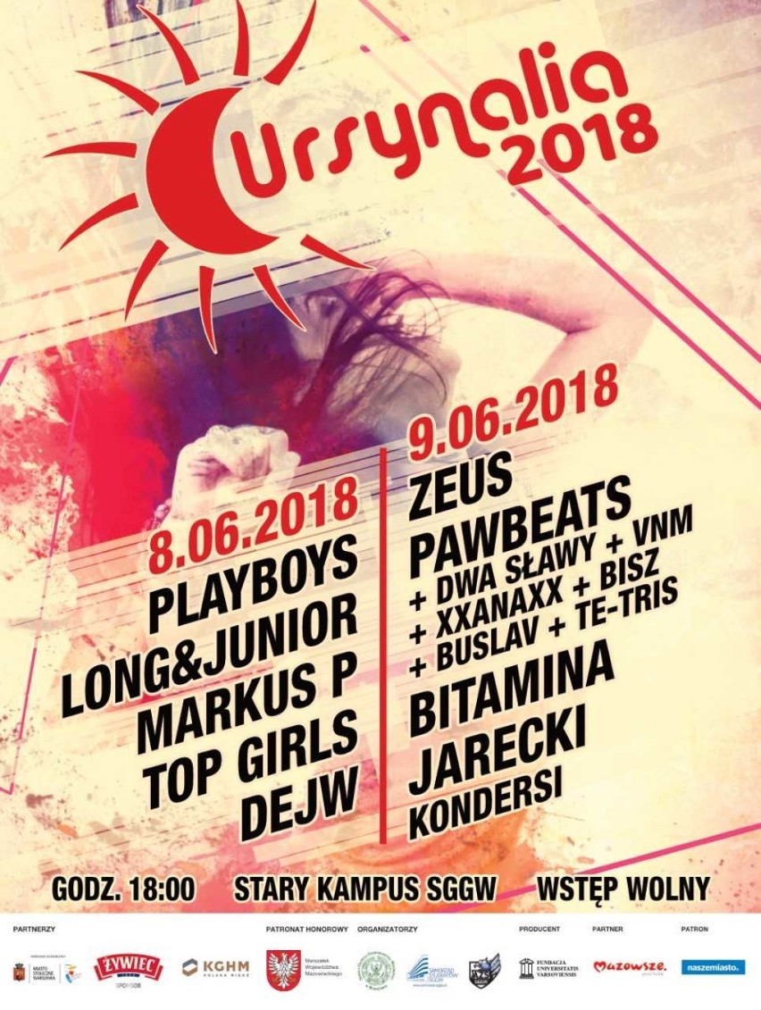 Ursynalia SGGW 2018. Królować będzie hip-hop i disco polo