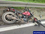 Brawurowy motorowerzysta uległ wypadkowi pod Smykówkiem