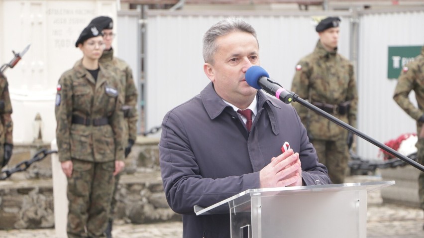 Przemawia burmistrz Staszowa, Leszek Kopeć