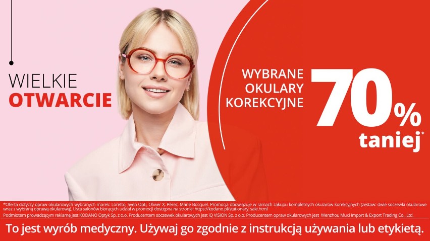 Wielkie Otwarcie KODANO Optyk w Białymstoku! Wybrane okulary korekcyjne aż 70% taniej!