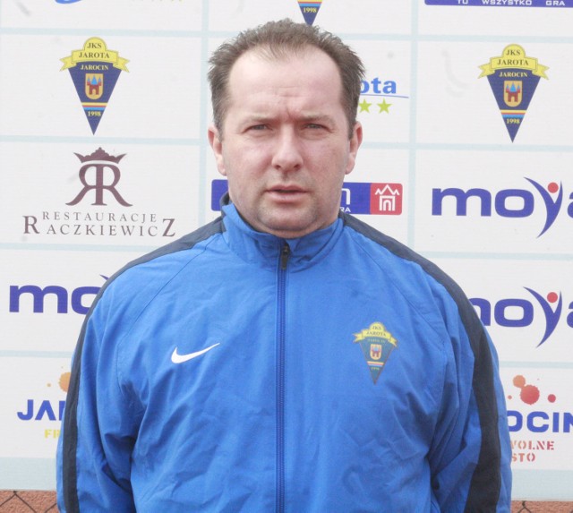 Tomasz Mazurkiewicz, trener Jaroty Hotel Jarocin.
