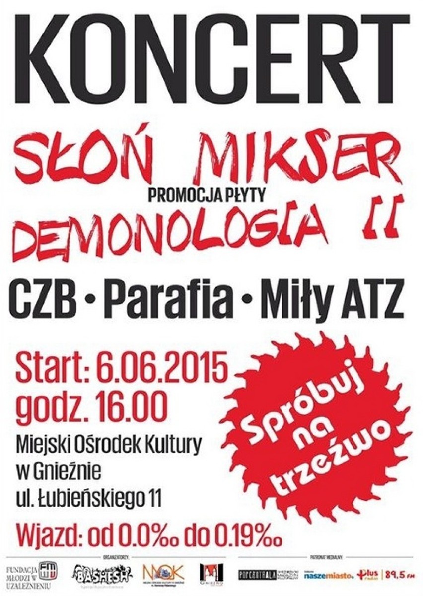 sobota, 6 czerwca
16:00 Koncert Słonia i Miksera

Miejski...