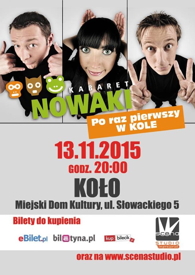 Kabaret Nowaki wystąpi w Kole