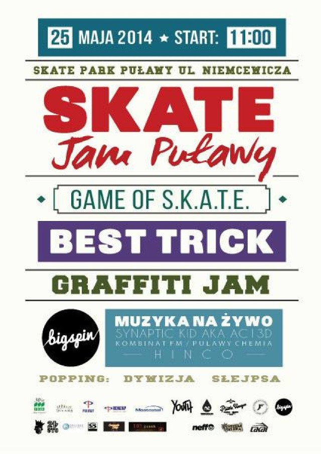 Skate Jam w Puławach już w najbliższą sobotę