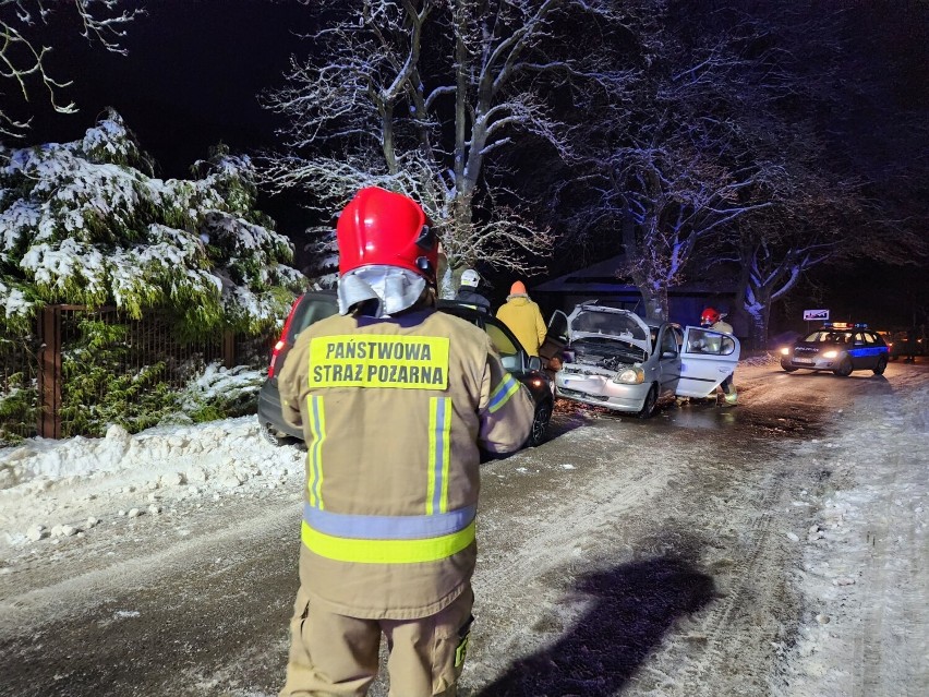 Na miejscu tragedii pracowali strażacy z Lubawki, Chełmska...