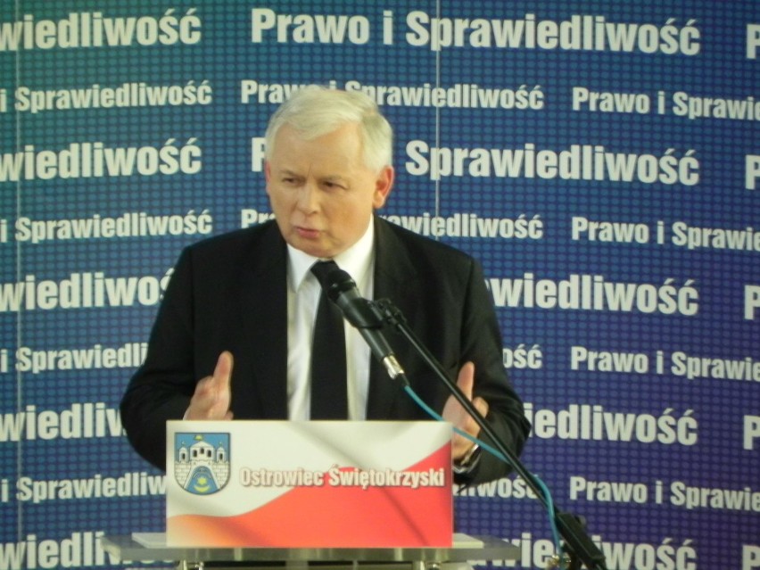 Jarosław Kaczyński w Ostrowcu Świętokrzyskim.