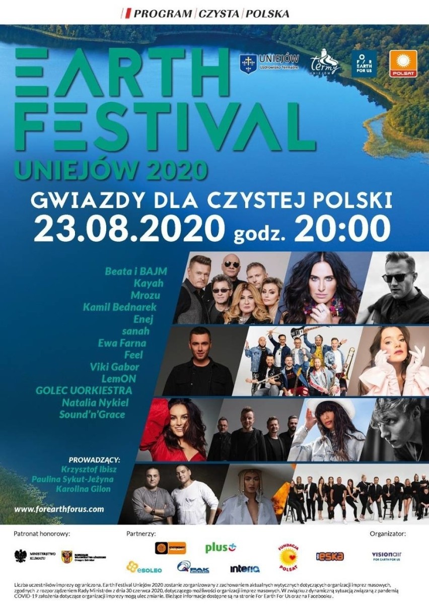 Earth Festival Uniejów 2020. Koncert w Uniejowie już dzisiaj o godzinie 20 PROGRAM