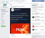 Wpis promujący post senatora Krzysztofa Brejzy na Facebooku Pijalni Wód - Palmiarnia Inowrocławianka