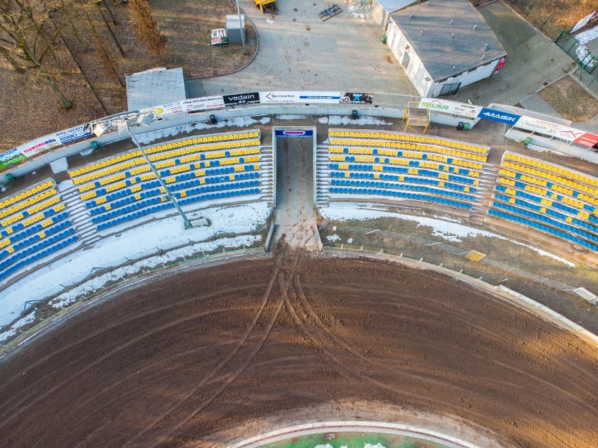 Stadion GKM Grudziądz z lotu ptaka. Zobacz zdjęcia!