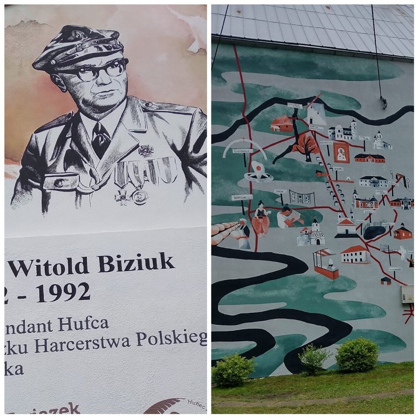 Komendant Hufca i atrakcje powiatu to tematy nowych murali w gminie Sokółka