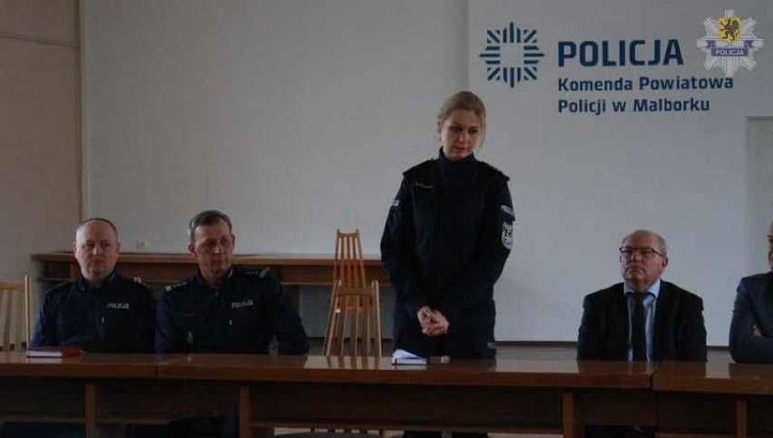 Malborska policja w 2018 roku. Praca funkcjonariuszy podsumowana podczas odprawy służbowej